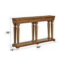 Garrison Console Table, Oak Finish Acme