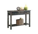 Glancio Console Table, Antique Gray & Teal Finish Acme