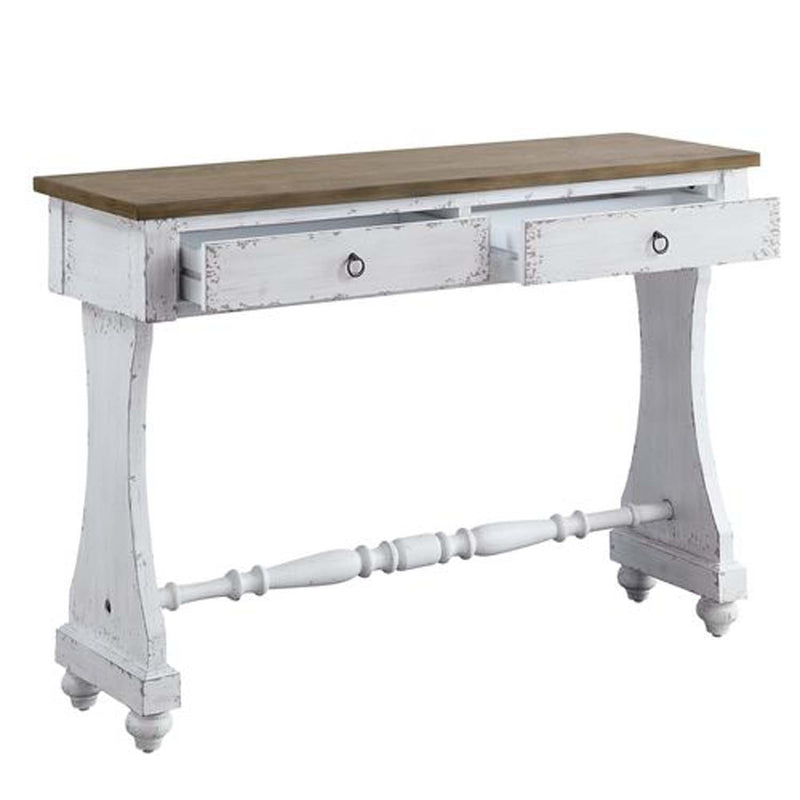 Carminda Console Table, Antique White Finish Acme
