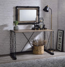 Jodie Console Table, Rustic Oak & Antique Black Finish Acme