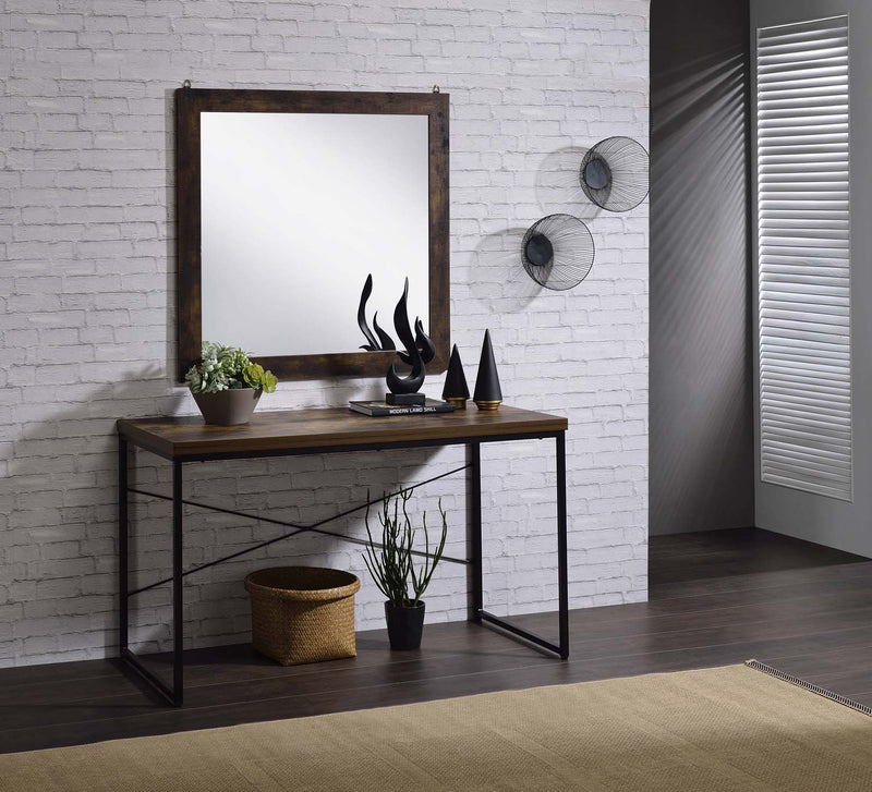 Bob Console Table, Weathered Oak & Black Finish Acme