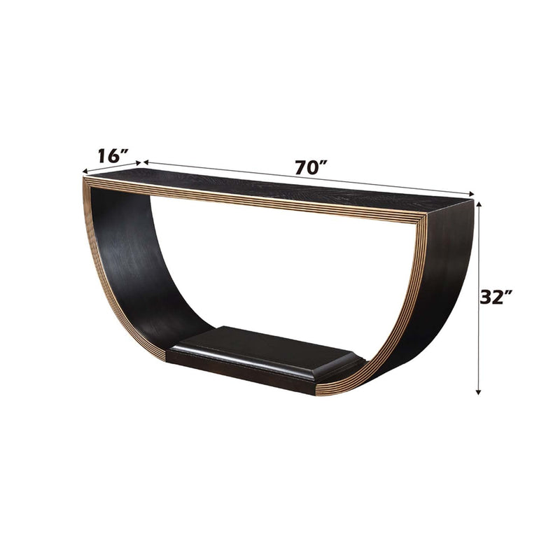 Maceo Console Table, Black & Gold Finish Acme