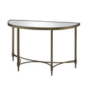 Aditya Console Table w/Mirror, Mirrored & Antique Brass Finish Acme