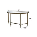 Aditya Console Table w/Mirror, Mirrored & Antique Brass Finish Acme
