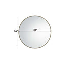 Aditya Console Table w/Mirror, Mirrored & Antique Brass Finish Acme