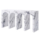 Fritzy Console Table, Engineered Stone Finish Acme