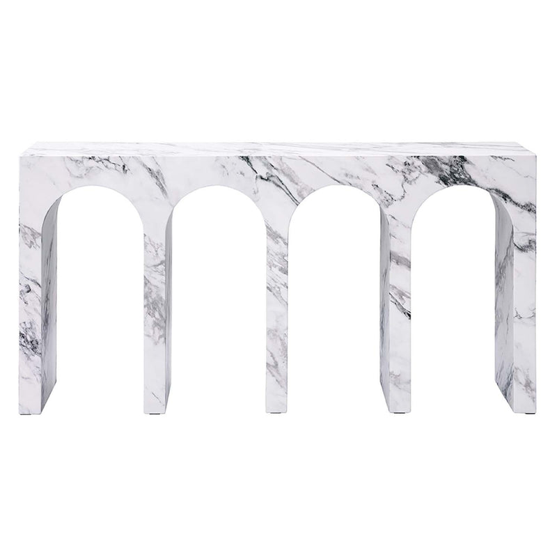 Fritzy Console Table, Engineered Stone Finish Acme