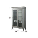 Varian Curio, Mirrored & Antique Platinum Finish Acme