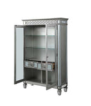 Varian Curio, Mirrored & Antique Platinum Finish Acme