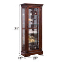 Addy Curio Cabinet, Cherry Finish Acme