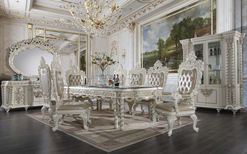 Vanaheim Curio, Antique White Finish Acme