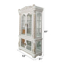 Vendome Curio, Antique Pearl Finish Acme