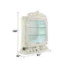 Adara Curio, Antique White Finish Acme