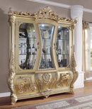 Cabriole Curio, Gold Finish Acme