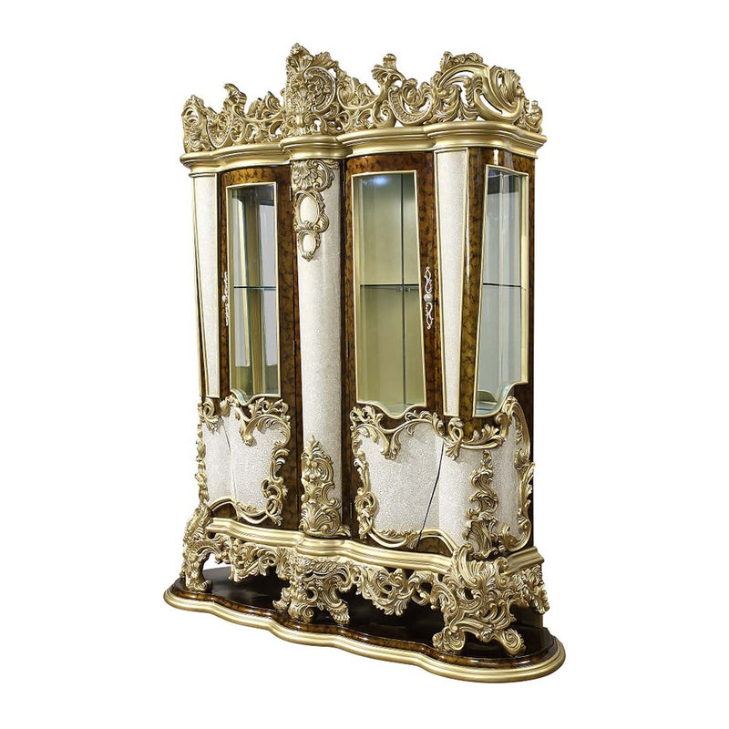 Desiderius Curio, Antique Gold & Hand-Painted Brown Finish Acme