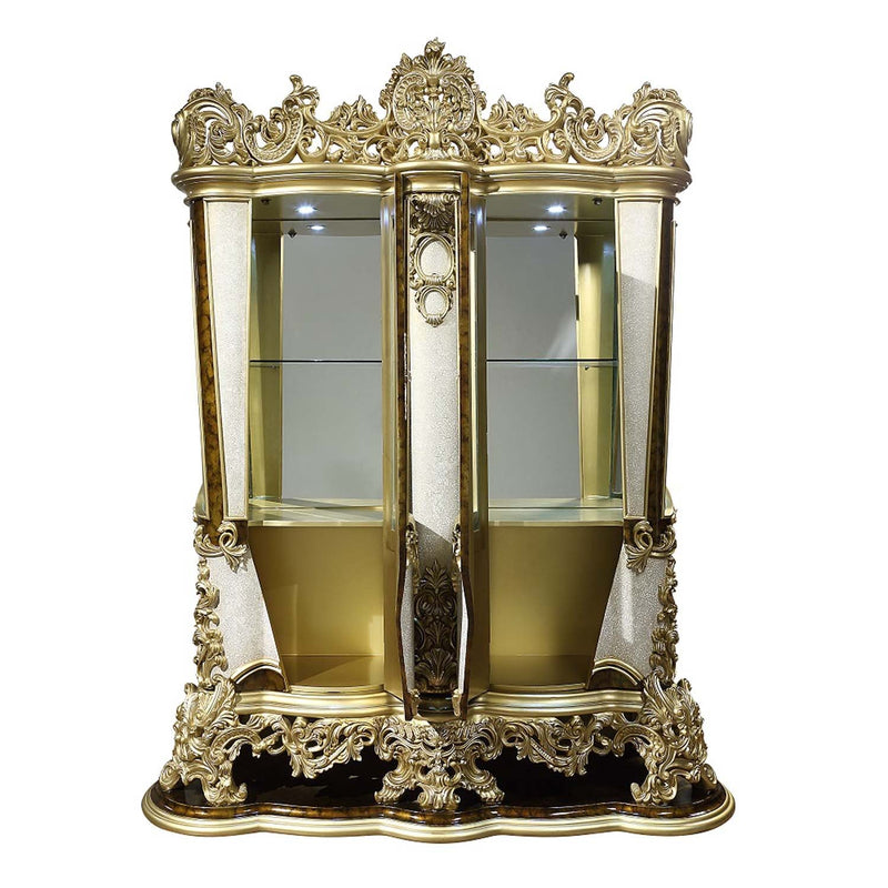 Desiderius Curio, Antique Gold & Hand-Painted Brown Finish Acme