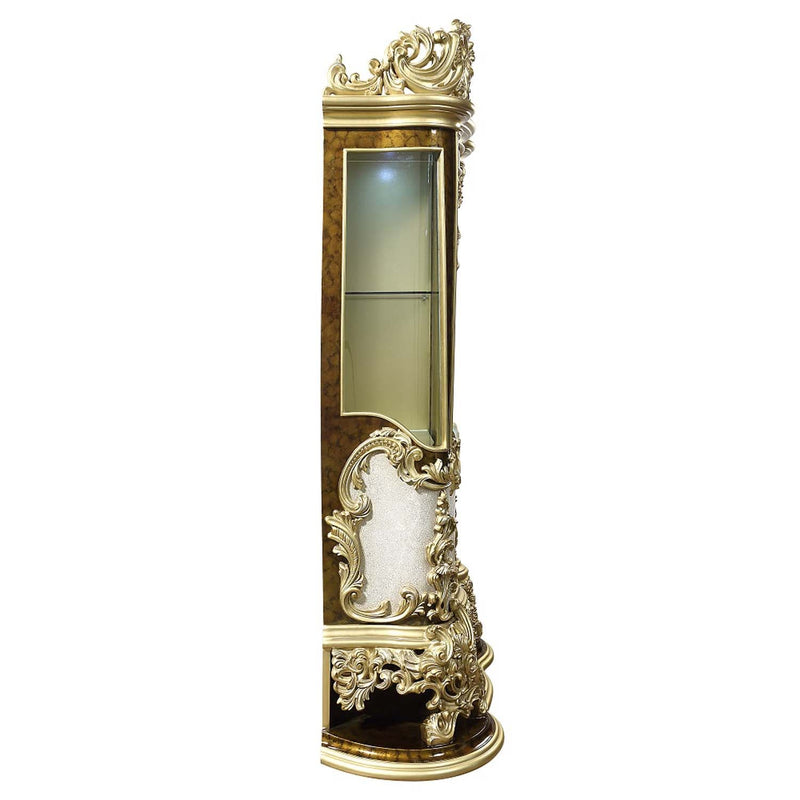 Desiderius Curio, Antique Gold & Hand-Painted Brown Finish Acme