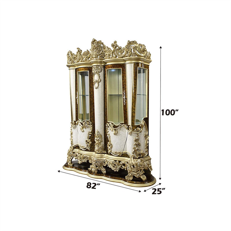 Desiderius Curio, Antique Gold & Hand-Painted Brown Finish Acme
