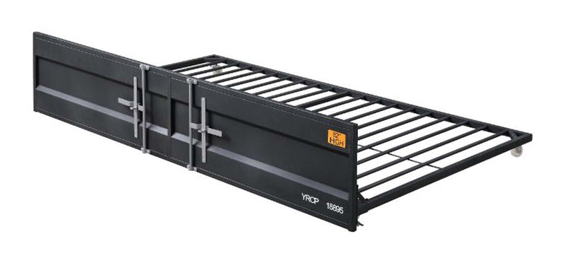 Cargo Daybed w/Trundle (Twin) & Storage, Gunmetal Finish Acme