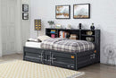 Cargo Daybed w/Trundle (Twin) & Storage, Gunmetal Finish Acme