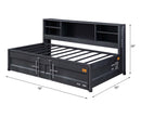 Cargo Daybed w/Trundle (Twin) & Storage, Gunmetal Finish Acme