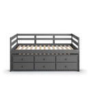 Darcie Daybed w/Trundle & Storage (Twin), Gray Finish Acme