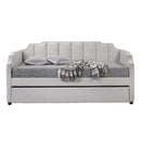 Peridot Daybed w/Trundle (Twin), Dove Gray Velvet Acme