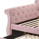 Adkins Daybed w/Trundle (Twin), Pink Velvet Acme