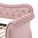 Adkins Daybed w/Trundle (Twin), Pink Velvet Acme