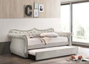 Adkins Daybed w/Trundle (Twin), Beige Linen Acme