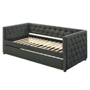 Romona Daybed w/Trundle (Twin), Gray Fabric Acme