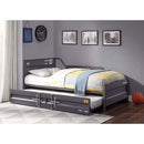 Cargo Daybed w/Trundle (Twin), Gunmetal Finish Acme