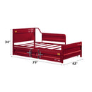Cargo Daybed w/Trundle (Twin), Red Acme