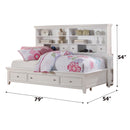 Lacey Daybed w/Storage (Twin), White Finish Acme