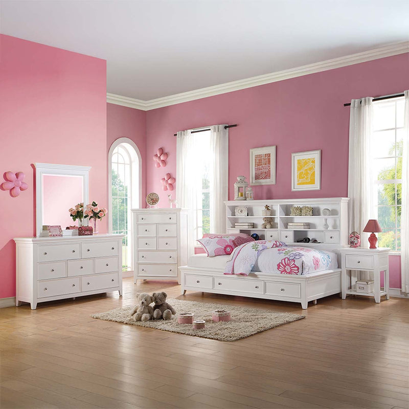 Lacey Daybed w/Storage (Twin), White Finish Acme