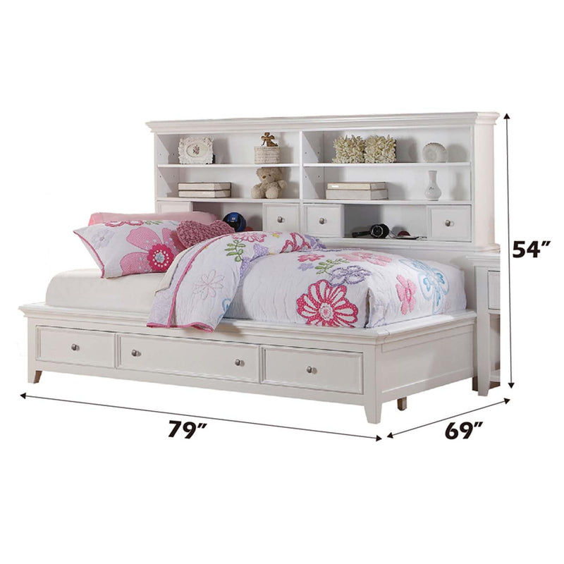 Lacey Daybed w/Storage (Full), White Finish Acme