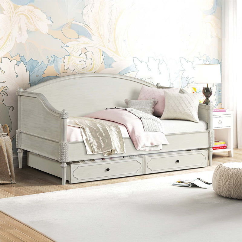 Lucien Daybed (Full), Antique White Finish Acme