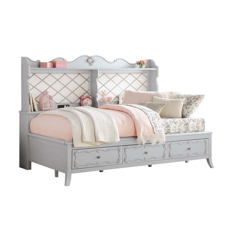 Edalene Daybed w/USB & Storage (Twin), Gray Finish Acme