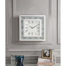 Sonia Wall Clock, Mirrored & Faux Agate Finish Acme