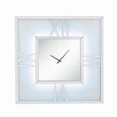 Noralie Wall Clock w/Led, Mirrored & Faux Diamonds Acme