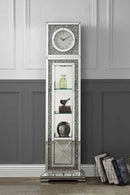 Noralie Grandfather Clock w/Led, Mirrored & Faux Diamonds Acme