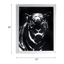 Talisha Wall Art, Mirrored & Faux Crystal Tiger Acme