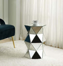 Dominic Pedestal Stand, Mirrored Acme
