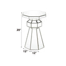 Dominic Pedestal Stand, Mirrored Acme