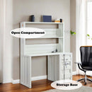 Cargo Writing Desk w/Hutch, White Finish Acme