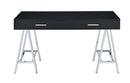 Coleen Writing Desk, Black High Gloss & Chrome Finish Acme