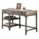 Gorden Writing Desk, Weathered Oak & Antique Silver Finish Acme