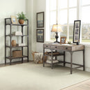 Gorden Writing Desk, Weathered Oak & Antique Silver Finish Acme