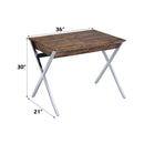 Callers Writing Desk, Weathered Oak & Chrome Finish Acme
