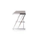 Finis Writing Desk w/USB, Weathered Oak & Chrome Finish Acme